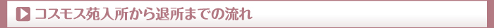 コスモス苑入所から退所までの流れ